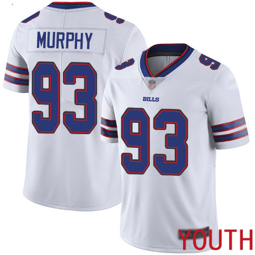 Youth Buffalo Bills #93 Trent Murphy White Vapor Untouchable Limited Player NFL Jersey
